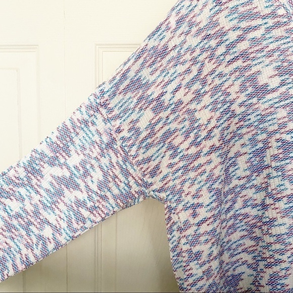 Code X Mode NWOT Pink Blue Ribbed Confetti Sweater - Picture 3 of 8